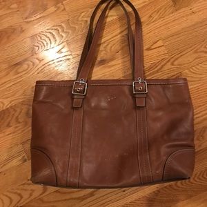 Large coach leather tote